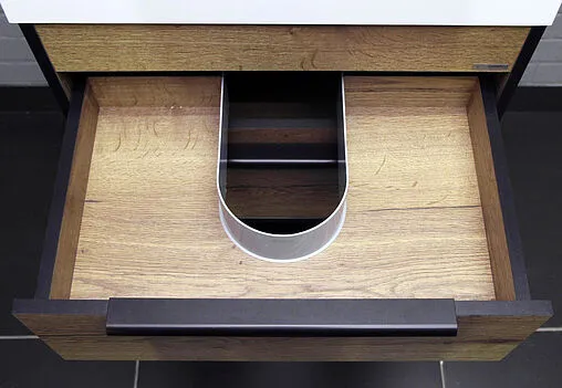 Тумба под умывальник подвесной Домино Bazis 60 дуб галифакс табак DA6102T