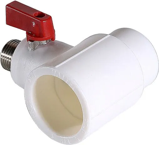 Тройник коллекторный полипропиленовый запорный красный 40 мм х ½&quot;к Valtec VTp.781.0.04004