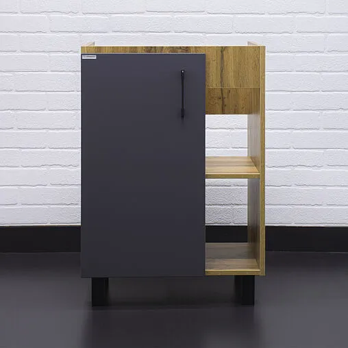 Тумба-умывальник напольная Домино Craft 60 графит/дуб вотан DCr2201T+4640021060773