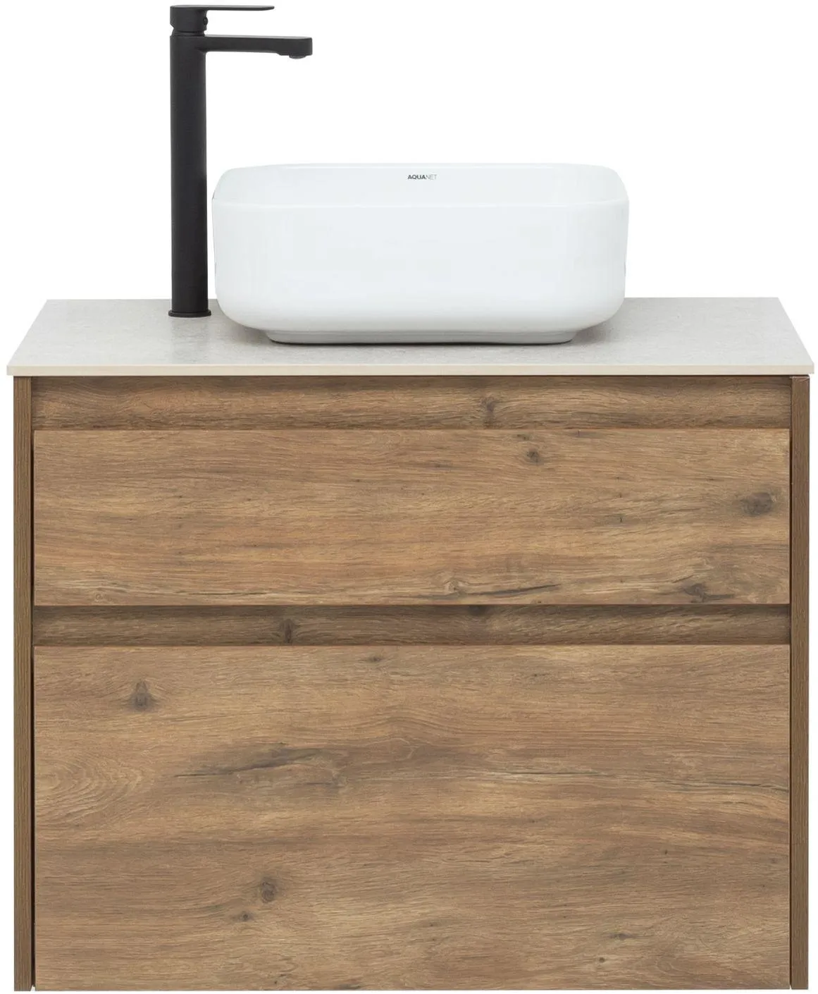 Тумба-умывальник подвесная Aquanet Nova Lite 75 дуб рустикальный 00249515+00242338