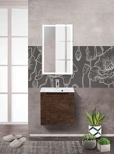 Тумба под умывальник подвесная BelBagno ETNA 50 L Rovere Moro ETNA-500-1A-SO-RW-P-L Тумба под умывальник подвесная BelBagno ETNA 50 L Rovere Moro ETNA-500-1A-SO-RW-P-L