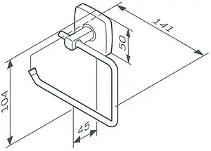 Держатель туалетной бумаги Am.Pm Gem чёрный матовый A9034122 Держатель туалетной бумаги Am.Pm Gem чёрный матовый A9034122, 2