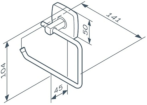 Держатель туалетной бумаги Am.Pm Gem чёрный матовый A9034122