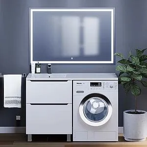 Тумба под умывальник напольная Uperwood UPD Tanos 60 белый с графитовыми вставками 291120334, 4