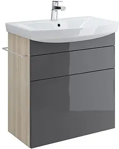 Тумба-умывальник Cersanit Smart 70 серый/ясень B-SU-SMA-CA70/Gr+S-UM-CAR60/1-w, 1