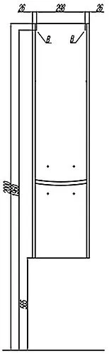 Шкаф-пенал подвесной Aquaton Инфинити 35 L белый/ясень коимбро 1A192303IFSCL