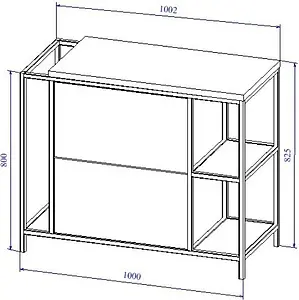 Тумба-умывальник напольная Cersanit Bosquet 100 дуб 63013+, 2