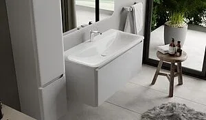 Тумба под умывальник подвесная Raval Welto 100 белый Wel.01.100/P/W/RL, 5