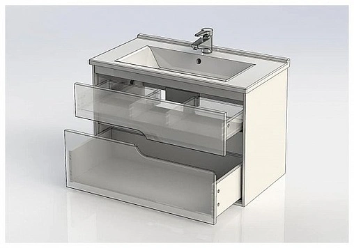 Тумба под умывальник подвесная Aquanet Модена 85 белый 00196965