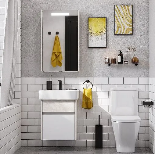 Шкаф-зеркало Aquaton Верди PRO 50 L белый/ясень фабрик 1A195802VDAV0