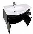 Тумба-умывальник подвесная Aquanet Опера 115 L чёрный 00169612+00169398