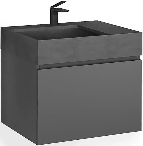 Тумба под умывальник подвесная Raval Facet 60 антрацит Fac.01.60/P/A/RL