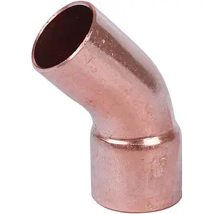 Отвод пайка однораструбный 18мм угол 45° Sanha 5040 1504018, 1