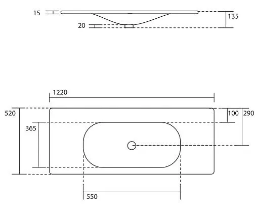 Раковина Kerasan Shape 120 белый 548001*1