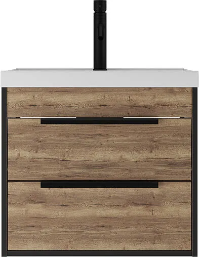 Тумба под умывальник подвесной Домино Bazis 60 дуб галифакс табак DA6102T