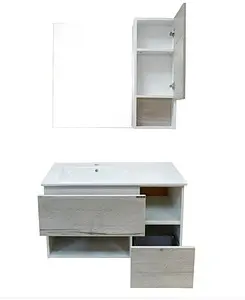 Тумба-умывальник подвесная Comforty Ганновер 90 дуб дымчатый/белый Тумба-умывальник подвесная Comforty Ганновер 90 дуб дымчатый/белый, 5