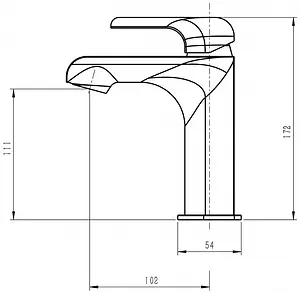 Смеситель для раковины Swedbe Iris хром 2210 Смеситель для раковины Swedbe Iris хром 2210, 2