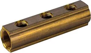 Коллектор распределительный проходной 3 отвода 1"в/в x ½"в Luxor CD 457/3 15022103 Коллектор распределительный проходной 3 отвода 1"в/в x ½"в Luxor CD 457/3 15022103, 1