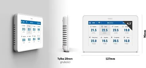 Проводная панель управления контроллером Wi-Fi TECH ST-M-9t белый WG.11.0253
