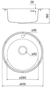 Мойка кухонная IDDIS Barse 51 хром BAR51S0i77, 2