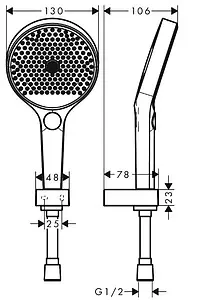 Душевой набор Hansgrohe Rainfinity 130 3jet 125см хром/графит 26852000, 2