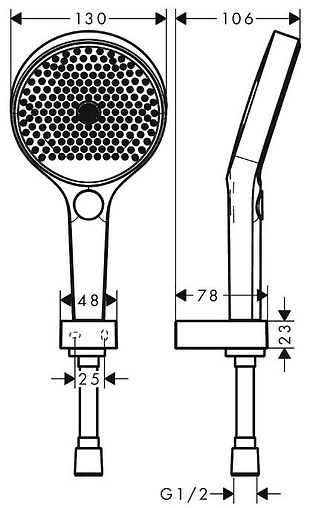 Душевой набор Hansgrohe Rainfinity 130 3jet 125см хром/графит 26852000