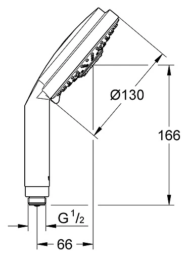 Лейка ручного душа Grohe Rainshower Cosmopolitan 130 хром 28755000