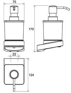 Дозатор для жидкого мыла Ravak 10° чёрный матовый X07P559 Дозатор для жидкого мыла Ravak 10° чёрный матовый X07P559, 2