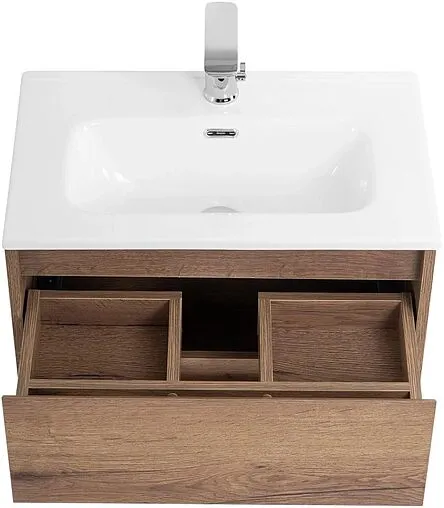 Тумба-умывальник подвесная BelBagno KRAFT 50 Rovere Tabacco KRAFT-500-2C-SO-RT+BB500ETL