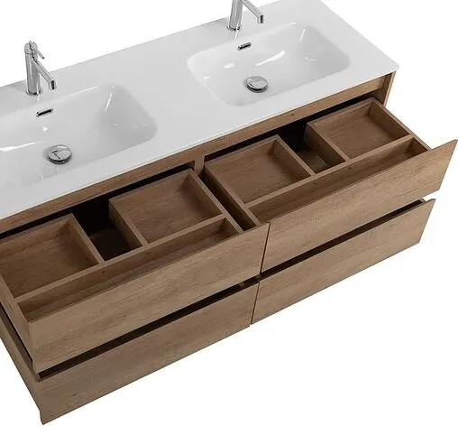 Тумба-умывальник подвесная BelBagno KRAFT 140 Rovere Nebrasca Nature KRAFT-1400-4C-SO-2-RNN+BB1400-2-ETL