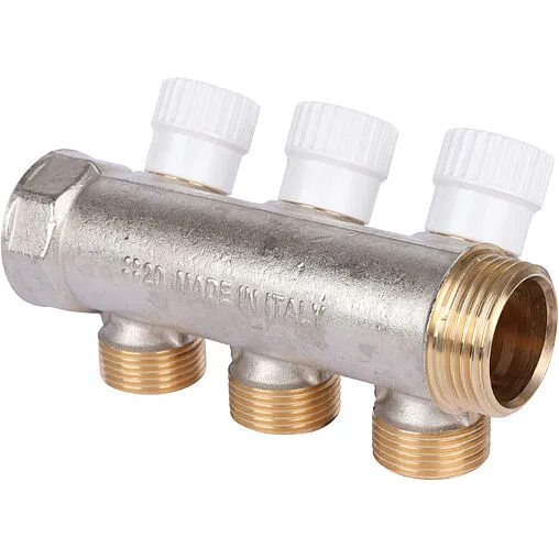 Коллектор регулирующий проходной 3 отвода 1&quot;в/н x ¾&quot;ек Luxor CP 453 68513503