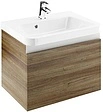 Тумба-умывальник подвесная Ravak 10° SD 65 тёмный орех/белый X000000738+XJI01165000