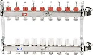 Группа коллекторная с расходомерами 9 отводов 1&quot;в/в x ¾&quot;ек Uni-fitt 450I4309, 4