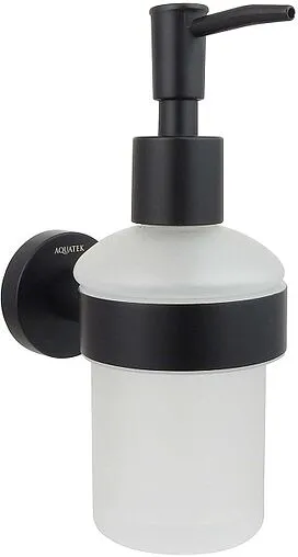 Дозатор для жидкого мыла Aquatek Вега чёрный матовый AQ4005MB