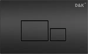 Клавиша смыва для унитаза D&K Quadro DB1519025 черный матовый, 1