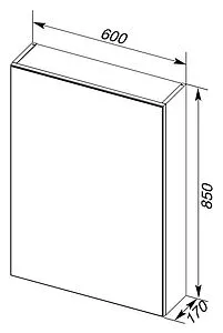 Шкаф-зеркало Aquanet Алвита 60 182733, 2