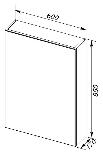Шкаф-зеркало Aquanet Алвита 60 182733