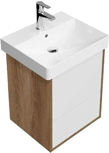 Тумба-умывальник подвесная Kerama Marazzi Pro 50 белый/вяз PRO.50.2\OLM+PROR.wb.50