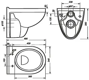 Унитаз подвесной Sanita Luxe Best белый WC.WH/Best/DM/WHT.G/S1 Унитаз подвесной Sanita Luxe Best белый WC.WH/Best/DM/WHT.G/S1, 2