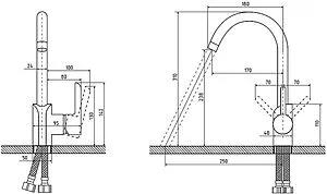 Смеситель для кухни Osgard Ionic White хром/белый 92073, 2