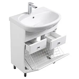 Тумба-умывальник напольная Aquaton Норма 65 белый 1A0549K1NO010, 3