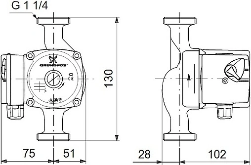 Насос циркуляционный Grundfos UPS 20-40 130 96281371