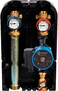 Насосный модуль с прямым контуром 1½"н х 1"в Stout SDG-0001-002504 с насосом Stout SPC 25/60-180 Насосный модуль с прямым контуром 1½"н х 1"в Stout SDG-0001-002504 с насосом Stout SPC 25/60-180, 1