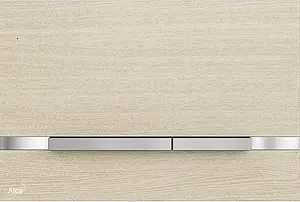 Клавиша смыва для унитаза AlcaPlast FLAT STRIPE-OAK WHITE кнопки/сатин, панель/светлый дуб Клавиша смыва для унитаза AlcaPlast FLAT STRIPE-OAK WHITE кнопки/сатин, панель/светлый дуб, 1