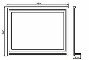 Зеркало Comforty Феррара 100 белый 00004147993CF Зеркало Comforty Феррара 100 белый 00004147993CF, 2