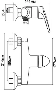 Смеситель для душа Aquanet Eurodisk хром SD20817 Смеситель для душа Aquanet Eurodisk хром SD20817, 2
