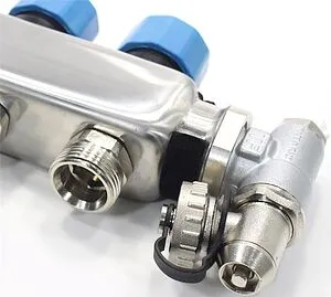 Группа коллекторная с расходомерами 4 отвода 1&quot;в/н x ¾&quot;ек Henco UFH-0605MDSS04, 2