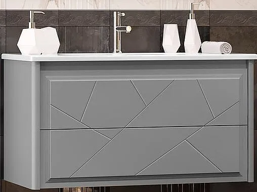 Тумба под умывальник подвесной Opadiris Луиджи 100 серый матовый 00-00006178