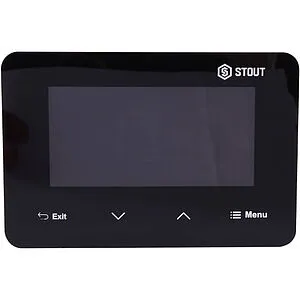 Беспроводной комнатный двухпозиционный регулятор котла Stout ST-293v2 черный STE-0101-029322, 1