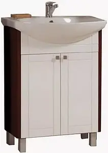 Тумба-умывальник напольная Aquaton Альпина 65 белый/венге 1A1334K0AL500, 1